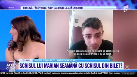 Marian a dat proba scrisă pentru Vulpița. Scrisul fostului amant al Veronicăi seamănă cu cel din biletul misterios?