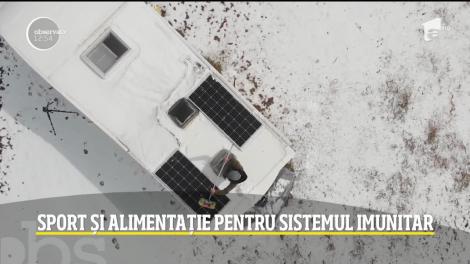 Dani Pavel şi Diana Hotnog, izolați cu rulota în vârf de munte