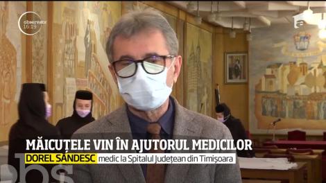 Măicuţele de la Mitropolia Banatului vin în ajutorul medicilor. Lucrează la confecţionarea a mii de cearceafuri şi prosoape pentru bolnavii confirmaţi cu coronavirus