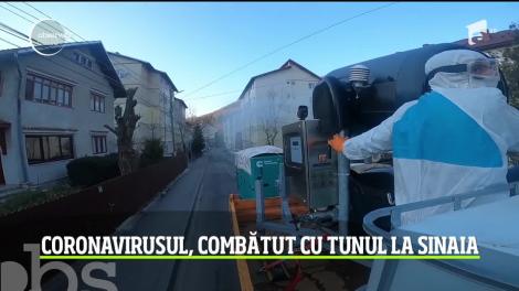 Coronavirusul, combătut cu tunul de zăpadă la Sinaia