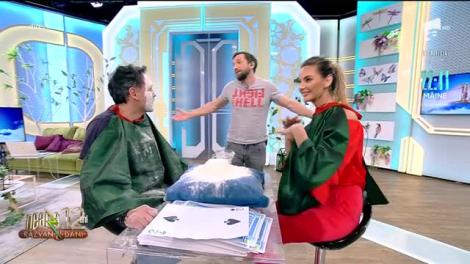 Răzvan Simion și Ramona joacă celebrul joc Război și bagă-l cu capul în făină! Iată cine a câștigat