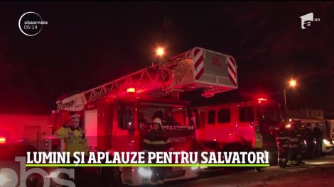 Lumini și aplauze pentru salvatori, la Timișoara