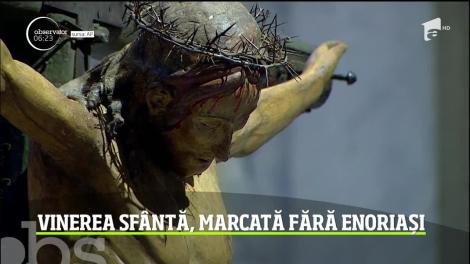 Calea Crucii a fost oficiată de Papa Francisc, însă piaţa San Pietro a fost goală