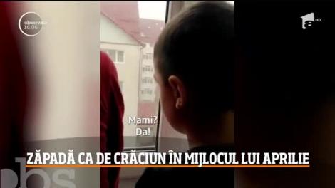 A nins în Suceava. Temperaturile au scăzut în toate zonele țării