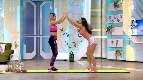 Wow! Ramona Olaru și Diana Stejereanu, antrenament pentru cuplurile în izolare! Scene incendiare la Neatza cu Răzvan și Dani - VIDEO