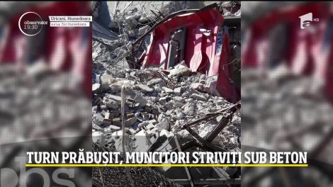 Turn prăbușit la mina Uricani, muncitori striviți sub beton