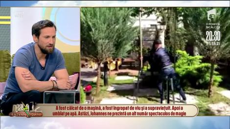 Magicianul Johannes,  număr spectaculos de levitaţie la Neatza cu Răzvan şi dani