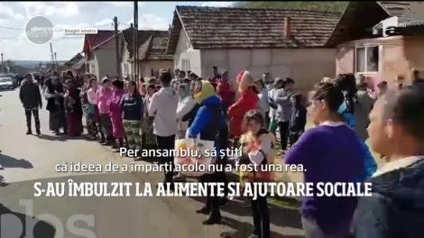 Îmbulzeală pentru ajutoare sociale în oraşul Jibou
