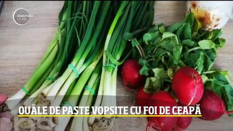 Ouăle de Paște vopsite cu foi de ceapă