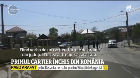 Primul cartier închis din România. Armata, Jandarmeria şi Poliţia supraveghează cu arma în mână comunitatea