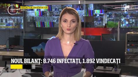 Observator Update, 19 aprilie, ora 13:00: 8.746 infectați, 1892 vindecați
