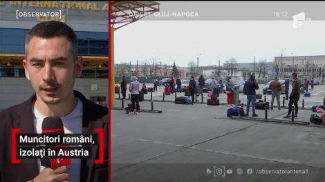 Peste 140 de români, izolați după ce au ajuns în Austria, la muncă! Au fost preluați imediat ce au ieșit din avion! VIDEO