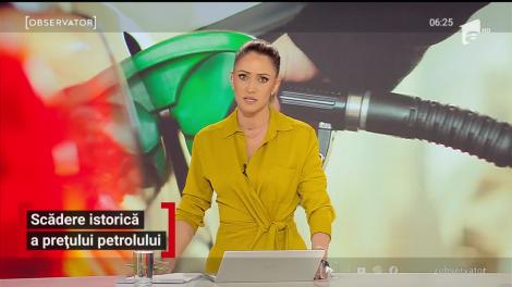 Prăbuşire istorică! Preţul petrolului american a scăzut sub zero