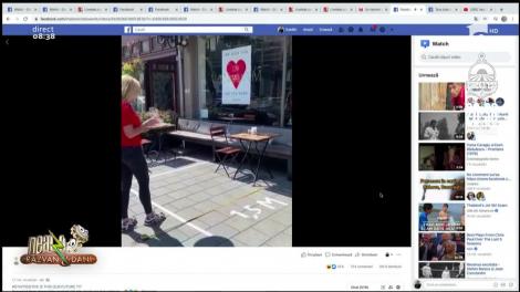Smiley news. Cum se respectă distanțarea socială la o braserie