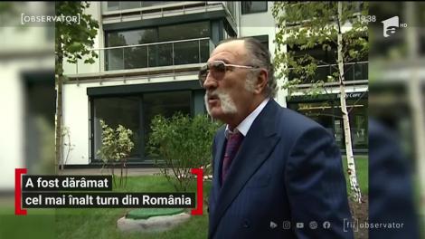 Turnul de testat ascensoare din București, demolat