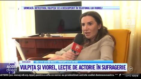 Vulpiţa şi Viorel Stegaru, lecţie de actorie, în sufragerie!