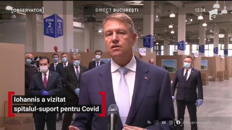 Klaus Iohannis a vizitat spitalul-suport pentru COVID-19