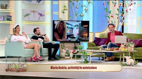 Maria Andria, activități în autoizolare. Blondina nu încetează să surprindă de fiecare dată. "Fac floricele pentru iubitul meu!"
