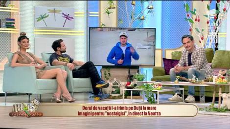 Dorul de vacanţă l-a trimis pe Duţă la mare! Imagini pentru "nostalgici", în direct, la Neatza