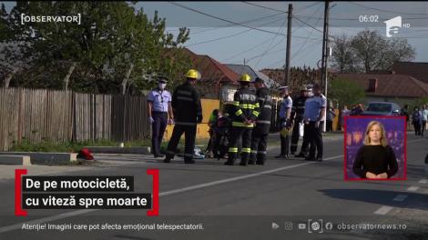 Tânăr de 30 de ani, de pe motocicletă, cu viteză spre moarte