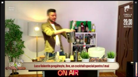 Luca Valentin, super demonstraţie de Flair Bartending! A pregătit un cocktail special pentru 1 Mai