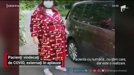 Pacienți vindecați de COVID-19, externați în aplauze
