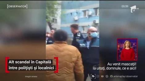 Alt scandal în Capitală între polițiști și localnici