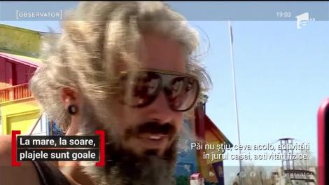 Pe litoral bate briza mării, iar singurele care se bucură de vremea minuată sunt păsările cerului