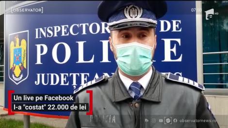Un tânăr care s-a lăudat în direct pe Facebook că încalcă restricţiile de circulaţie şi a sfidat poliţilştii să îl sancţioneze a primit în scurt timp vizita mascaţilor