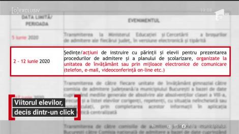 Înscrierea la liceu se va face online
