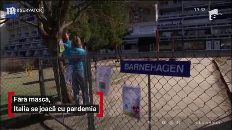 Fără mască, Italia se joacă cu pandemia