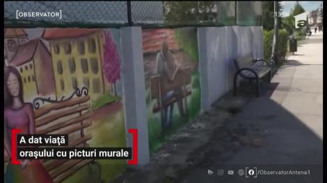 Un artist din Râmnicu Vâlcea şi-a făcut o misiune din a colora oraşul cu picturi stradale