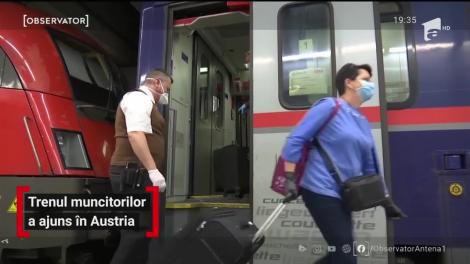 Trenul muncitorilor români a ajuns în Austria