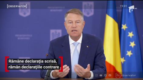 Rămâne declarația scrisă, dar și declarațiile contrare