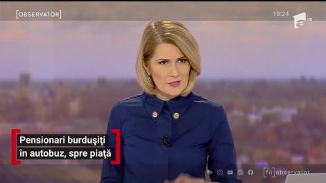 Pensionari burdușiți în autobuz, spre piață
