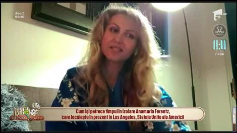 Cum arată viața în izolare pentru Anamaria Ferentz. Cântăreața a explicat care sunt restricțiile din Los Angeles: "Nu avem nevoie de hârtie"