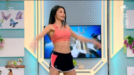 Fitness cu Diana Stejereanu, la Neatza. Antrenament cardio și tonifiere