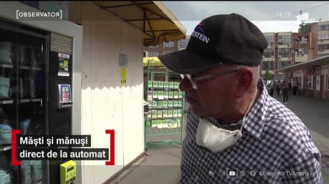 În Sibiu, măștile și mănușile pot fi achiziționate direct de la automat