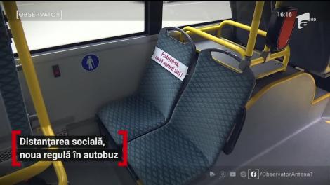 Distanțarea socială, noua regulă în autobuz