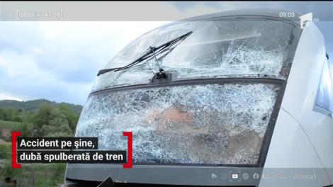 Dubă spulberată de tren, lângă o localitate din Cluj
