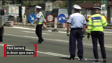 Fără barieră în drum spre mare. Poliţisti de pe Autostrada Soarelui au făcut doar recomandări