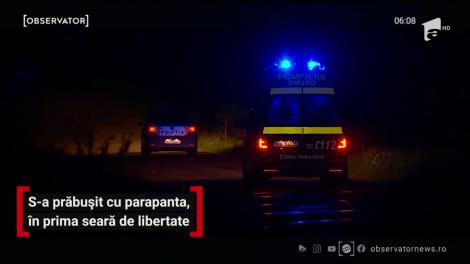 S-a prăbușit cu parapanta, în prima seară de relaxare a măsurilor! Rudele sale, martorii cumplitului accident: „A avut mare noroc!”