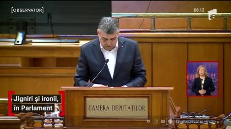 Jigniri și ironii, în Parlament