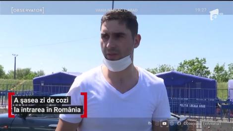 A șasea zi de cozi la intrarea în România, pe la Vama Nădlac
