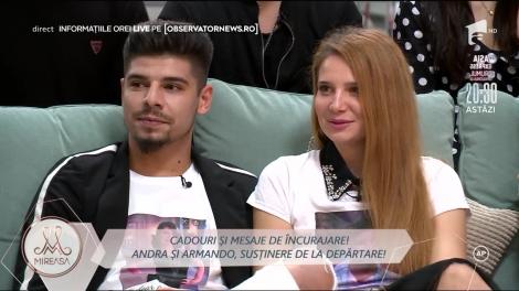 Andra și Armando, cadouri și mesaje de interes personal din partea susținătorilor! Supărări tacite și manifestări individuale: "Ale este amantă de meserie"