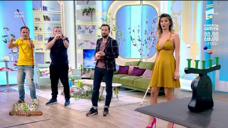 Provocarea cornetor în platoul de la Neatza cu Răzvan și Dani! Cătălin Oprișan este cel mai bun țintaș