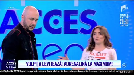 Vulpița și Viorel au plutit în aer! Mentalistul Johannes i-a făcut să leviteze! Spectacol senzațional de iluzionism în platoul "Acces Direct" |Video