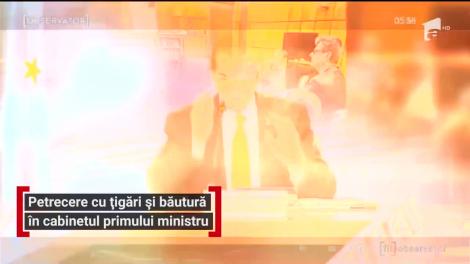 Petrecere cu țigări și băutură în cabinetul premierului Ludovic Orban