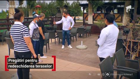 Pregătiri pentru redeschiderea teraselor