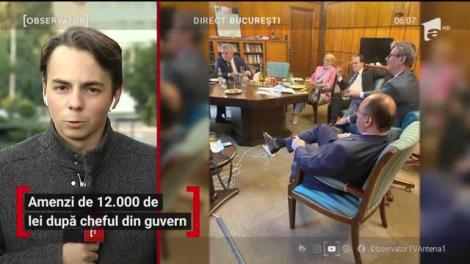 Amenzi de 12.000 de lei după cheful din Guvern